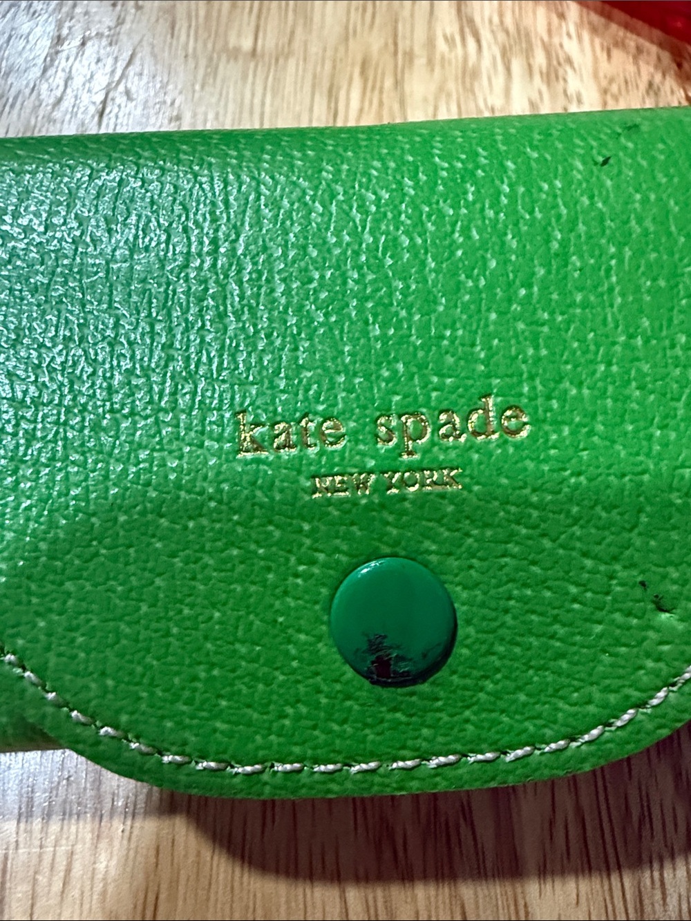 Kate Spade Carrying Case Only Lime Green Leather Eyeglasses/Sunglasses